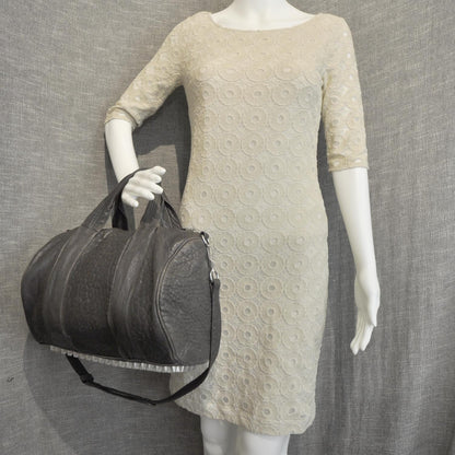 Alexander Wang Leather Rocco Duffel Bag Dark Brown 2 of 7