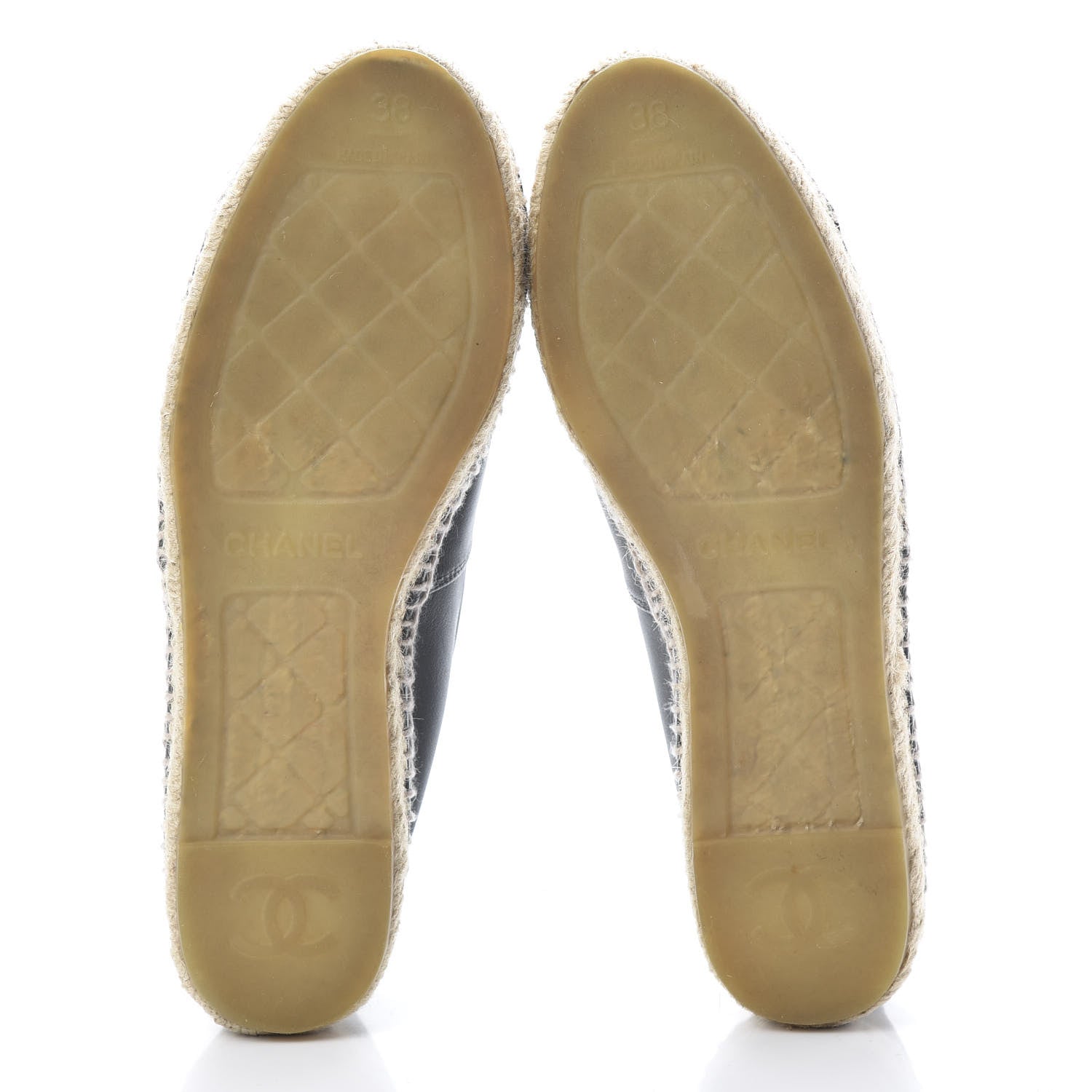 Chanel Lambskin CC Espadrilles 38 Dark Grey 5 of 13