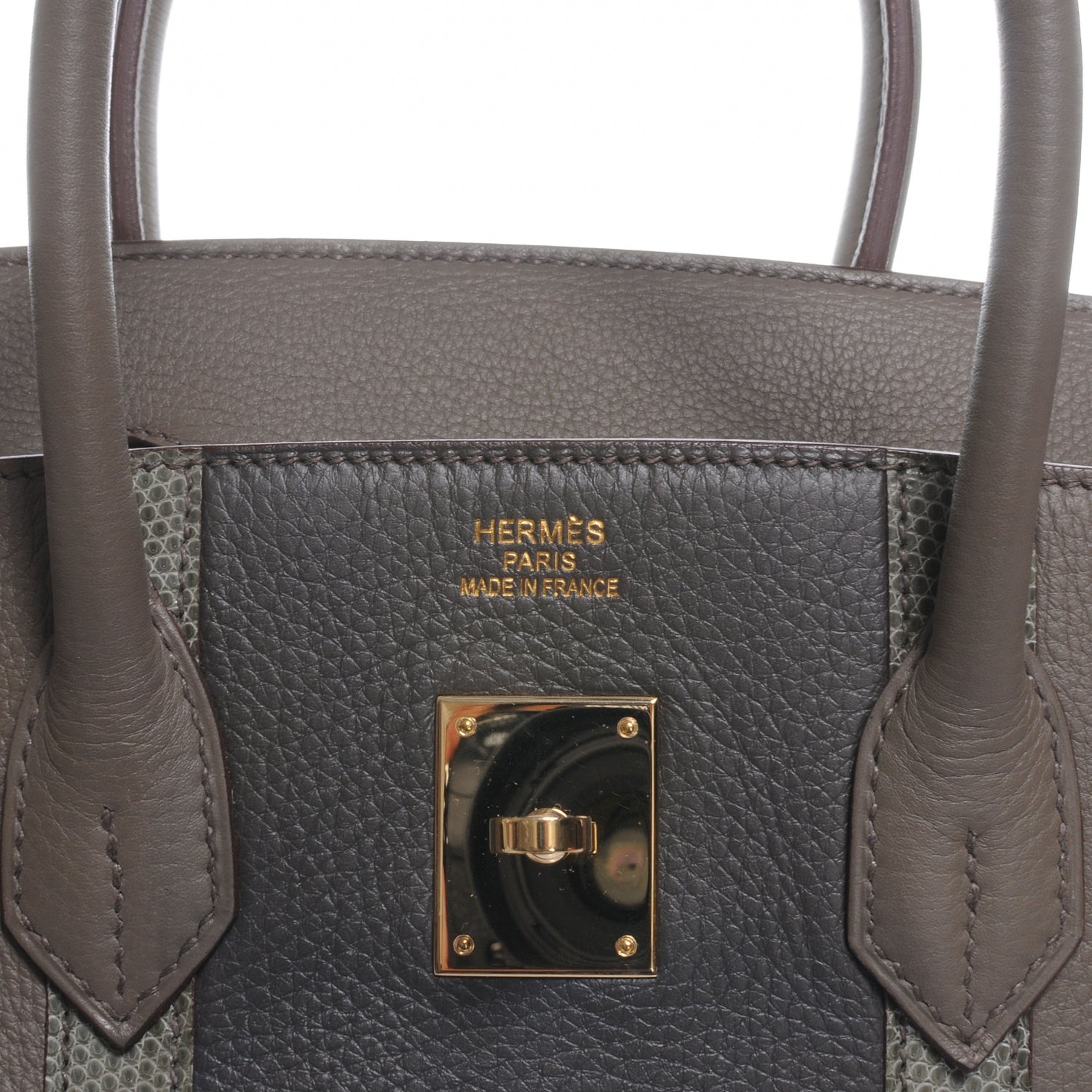 Hermes Taurillon Clemence Lizard Club Birkin 35 Etain Graphite 5 of 10