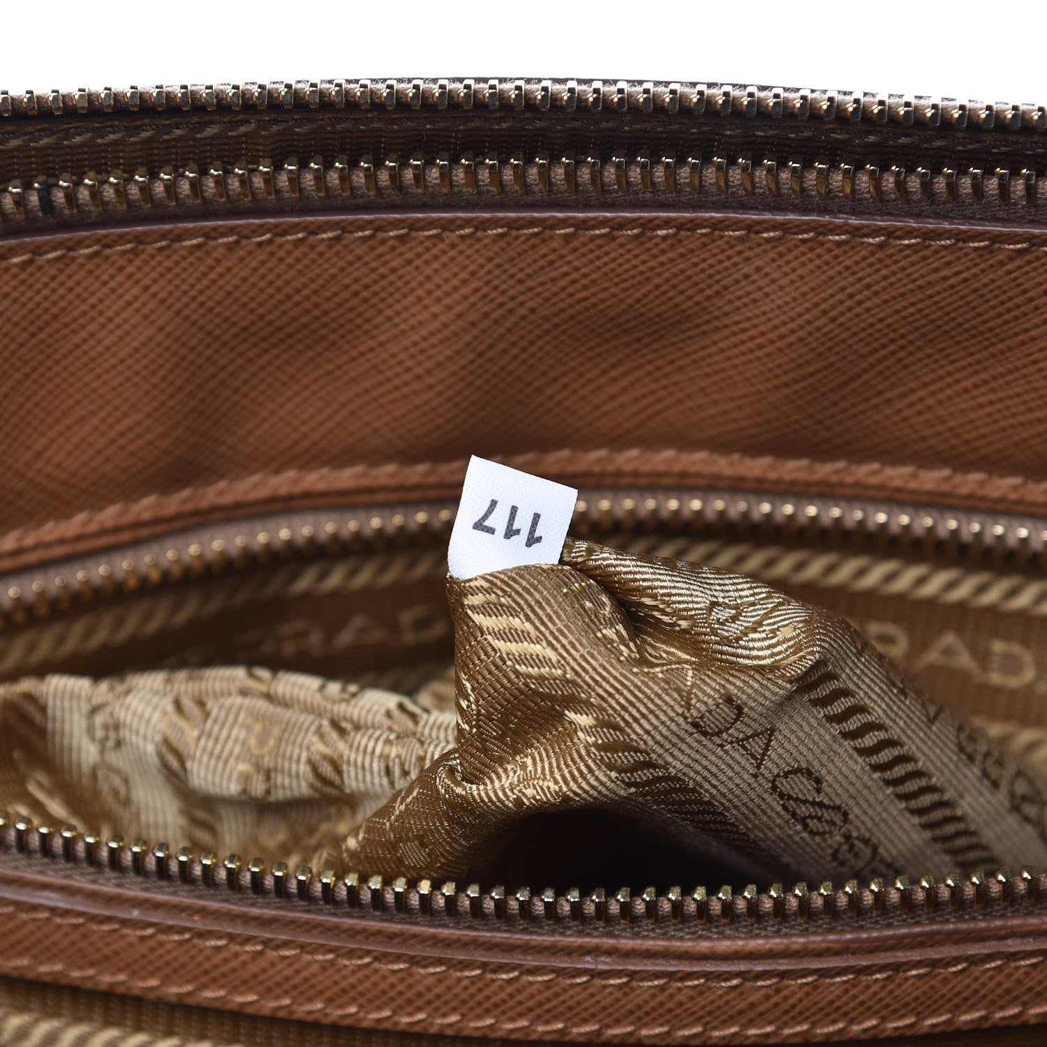 Prada Saffiano Lux Colorblock Medium Galleria Double Zip Tote Caramel Papaya 8 of 13