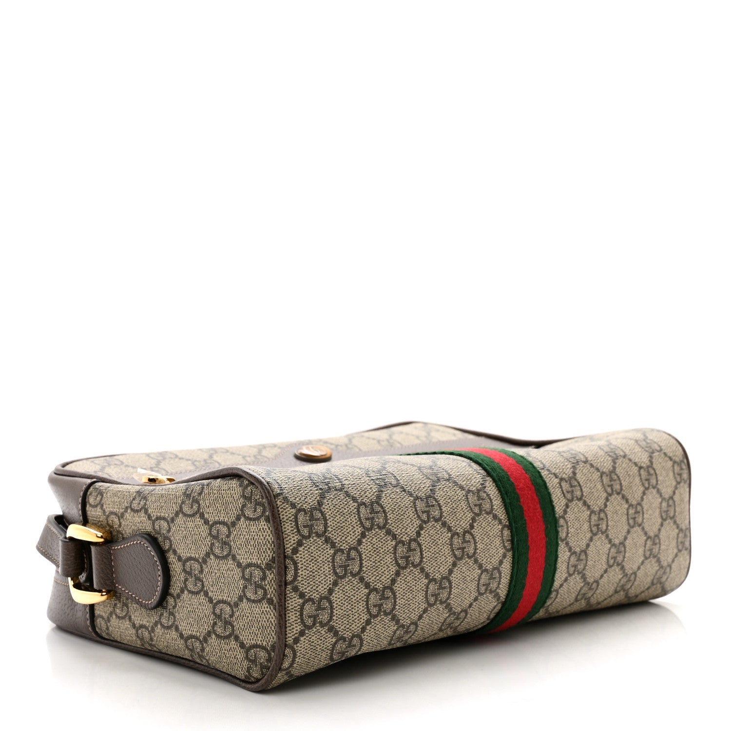 Gucci GG Supreme Monogram Web Small Ophidia Shoulder Bag Brown 4 of 10