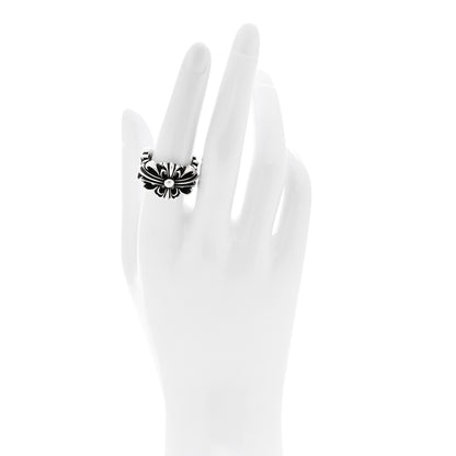 Chrome Hearts Sterling Silver Double Floral Cross Ring 54 7 4 of 6