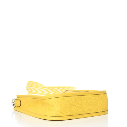 Hermes Taurillon Clemence Amazone Evelyne TPM Jaune De Naples White 4 of 9
