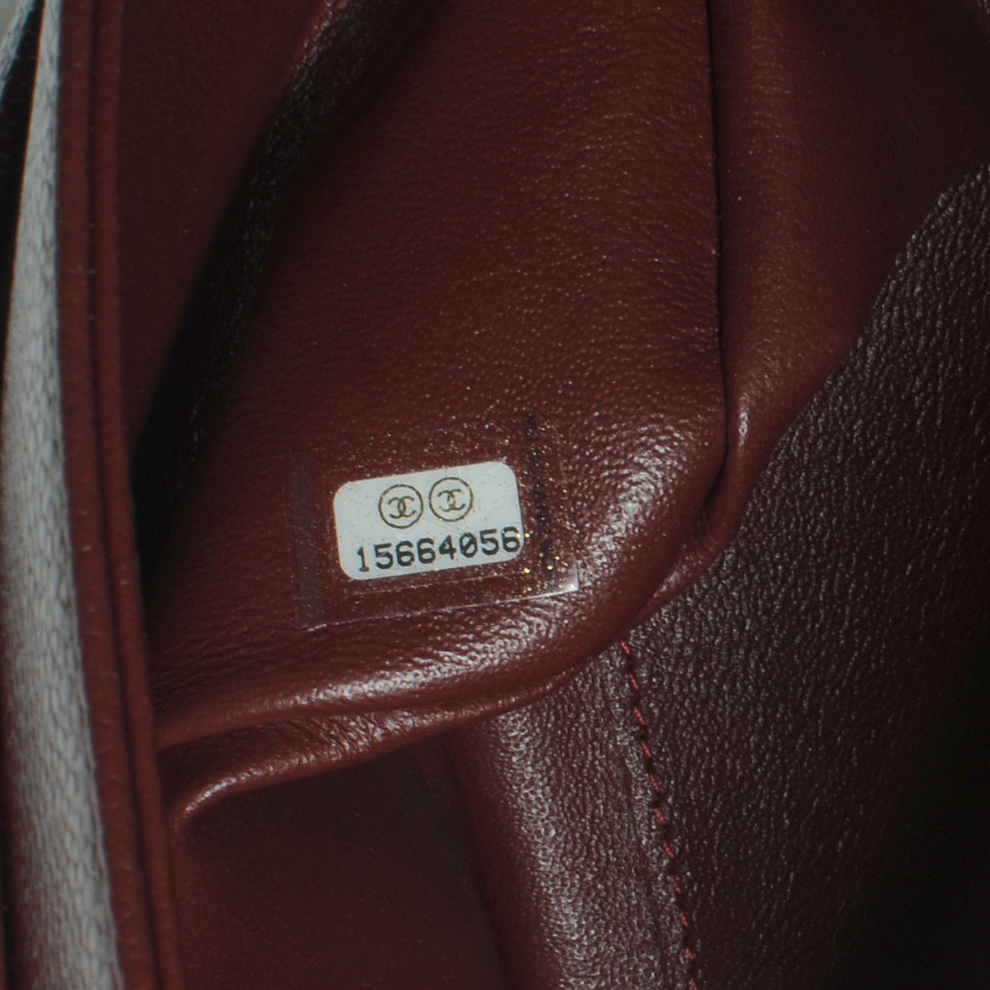 Caviar Jumbo Double Flap Dark Red