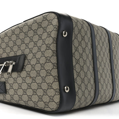 Gucci GG Supreme Monogram Selleria Calfskin Medium Duffle Beige Ebony Black 8 of 9