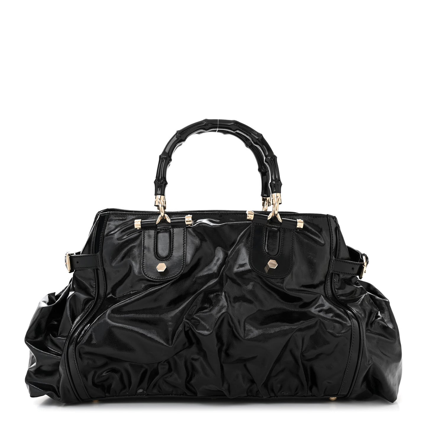 Dialux Pop Bamboo Large Top Handle Tote Black