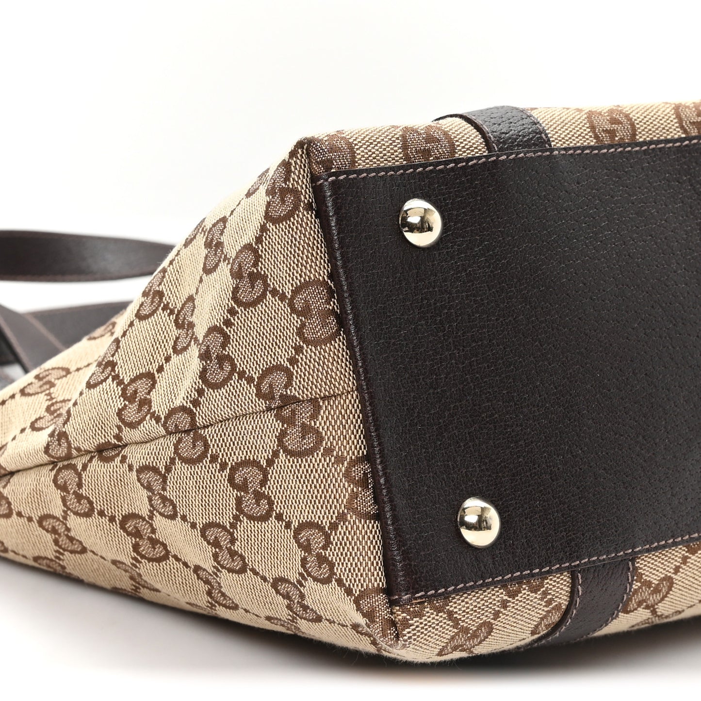Monogram Medium Abbey Tote Dark Brown