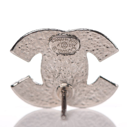 Chanel Crystal CC Earrings Silver 4 of 5