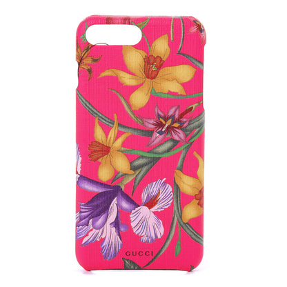 Gucci Supreme Floral Print iPhone 8 Plus Case Fluorescent Fuchsia 1 of 7