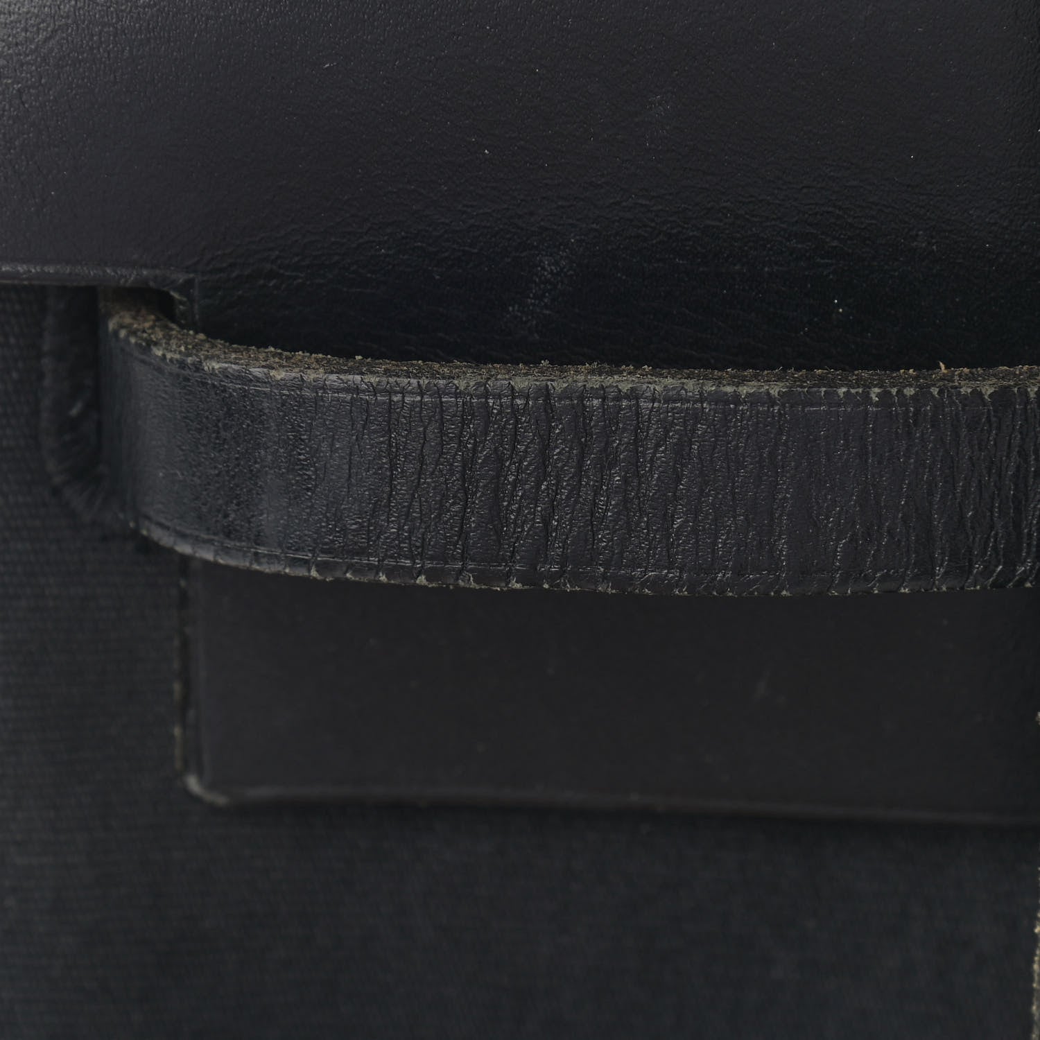 Hermes Toile Vache Calfskin Herbag 30 PM Backpack Black 12 of 16