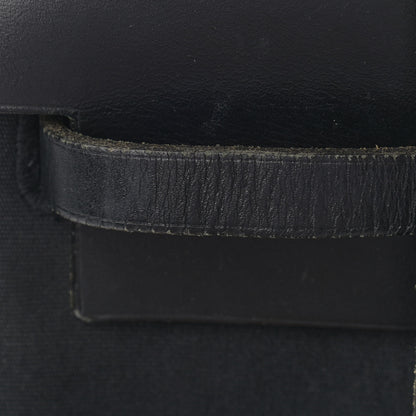Hermes Toile Vache Calfskin Herbag 30 PM Backpack Black 12 of 16