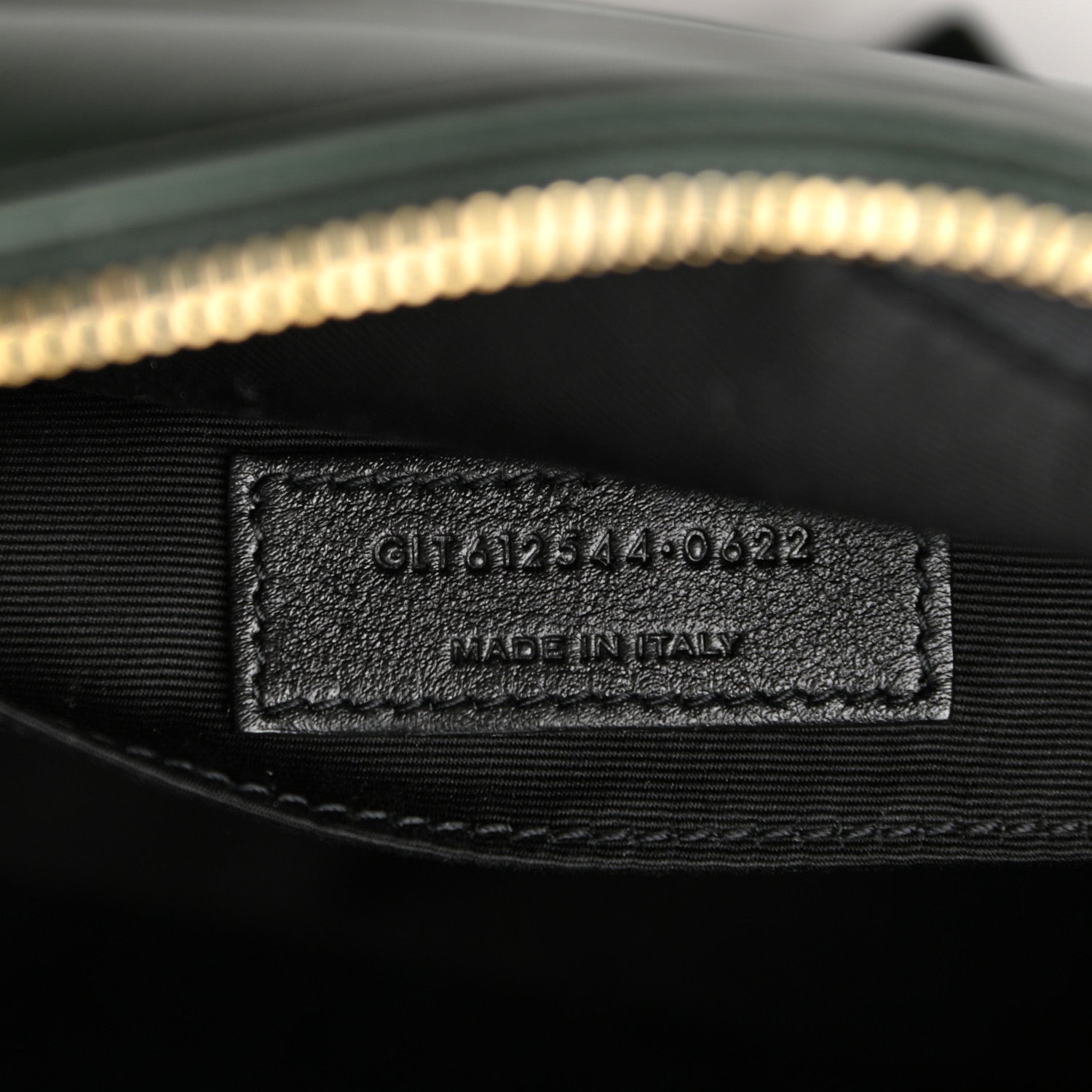 Saint Laurent Calfskin Matelasse Monogram Lou Camera Green 7 of 10