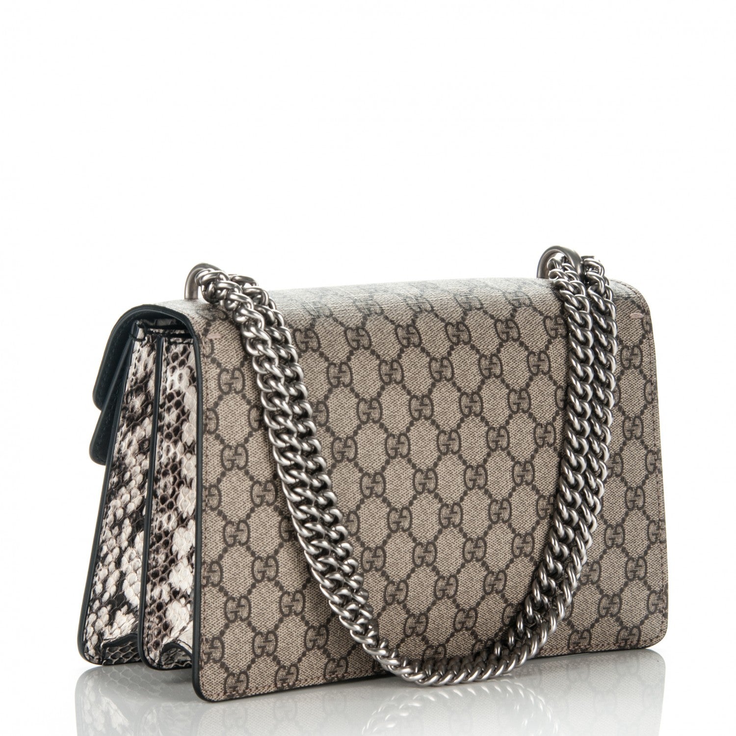 Gucci GG Supreme Monogram Elaphe Elephant Embroidered Small Dionysus Shoulder Bag 3 of 6
