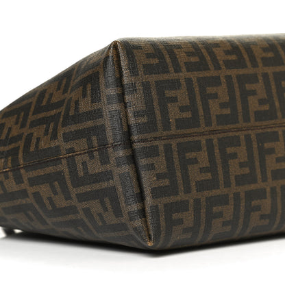 Fendi Zucca Spalmati Small Roll Tote Tobacco Blue 11 of 12