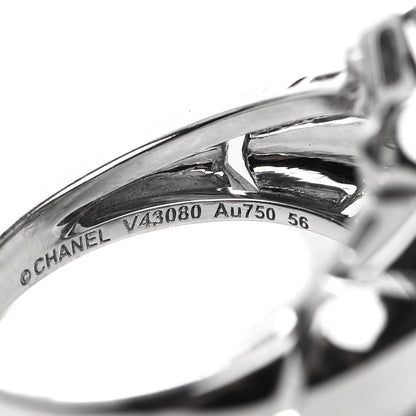 Chanel 18K White Gold Diamond Sous Le Signe Du Lion Ring 54 7 13 of 16