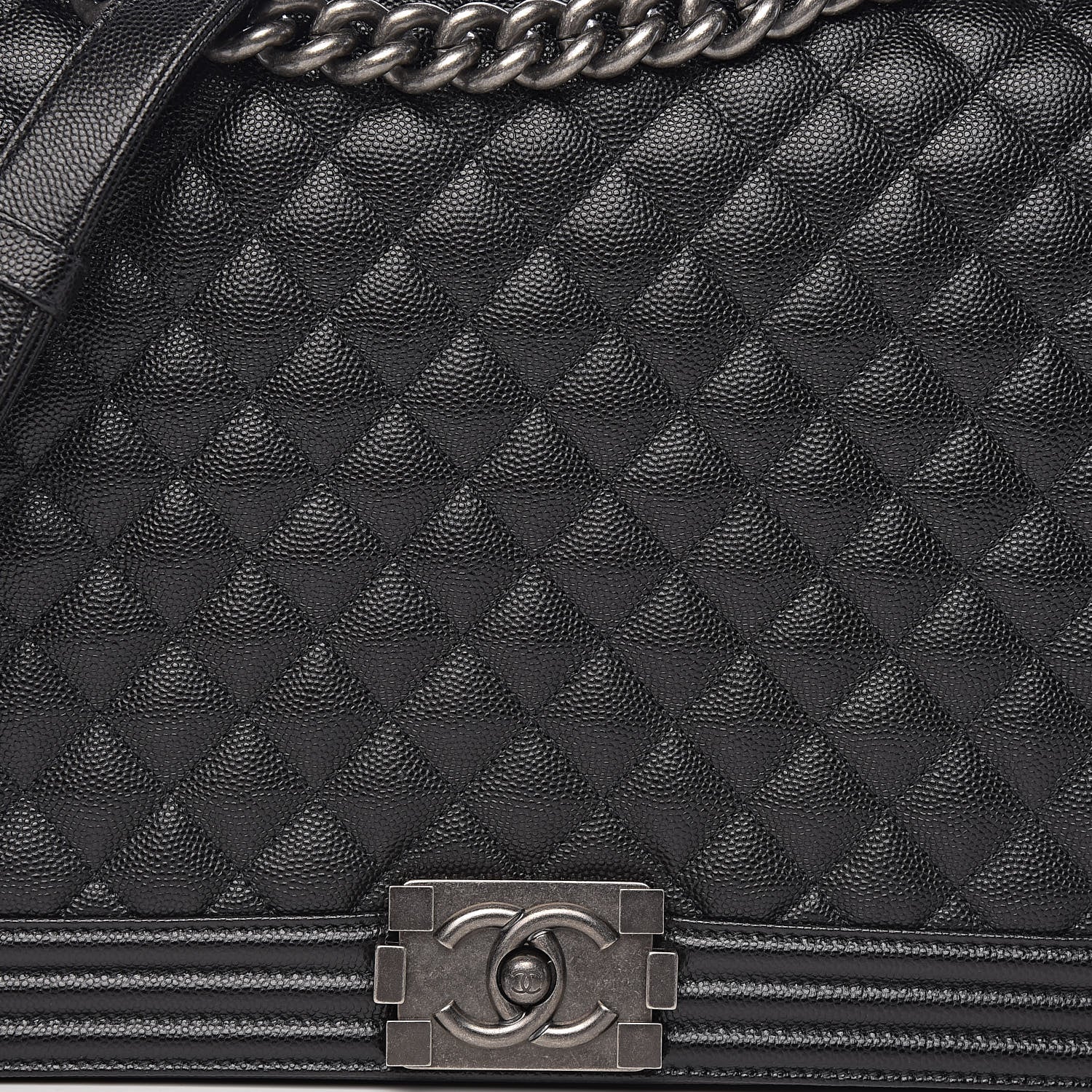 Chanel Caviar Quilted Large Boy Flap Black 11 of 12