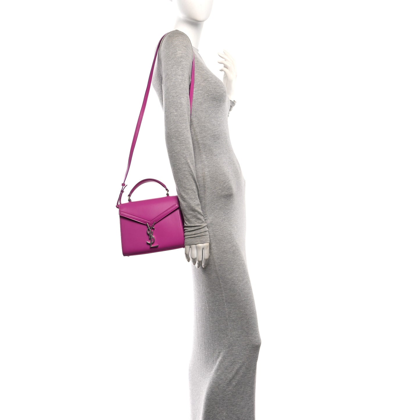 Calfskin Mini Classic Monogram Cassandra Top Handle Bag Electric Fuchsia