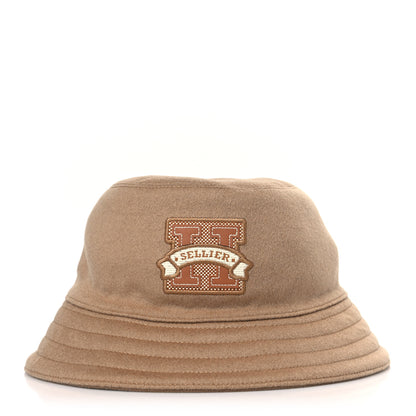 Hermes Cotton Harper H Sellier Bucket Hat 57 Beige Camel 1 of 8