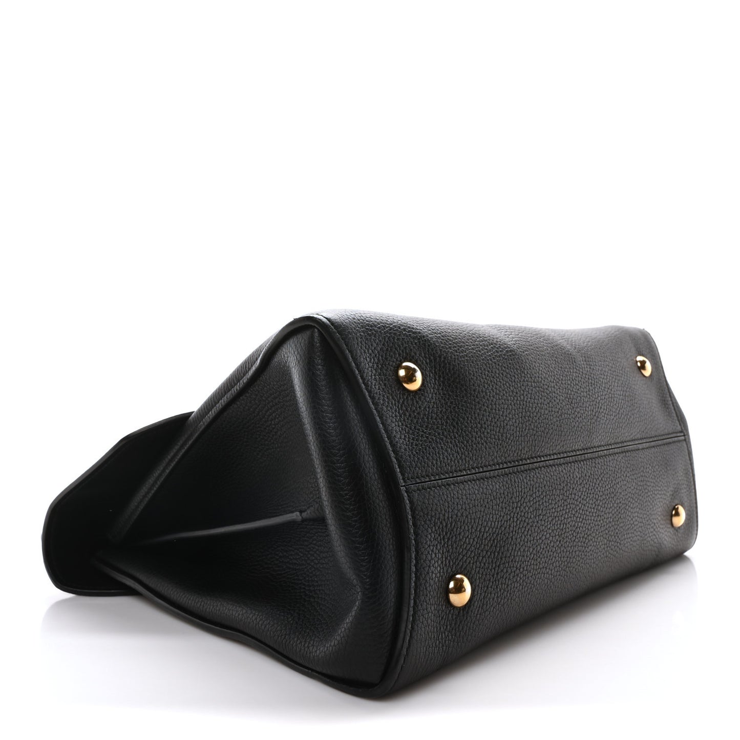 Calfskin Medium Margot Top Handle Satchel Black