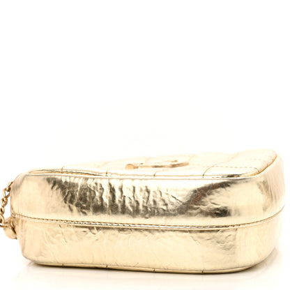 Chanel Hammered Metallic Calfskin Quilted Diamond Bag Gold 9 of 11