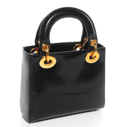 Christian Dior Lizard Micro Lady Dior Black 3 of 8