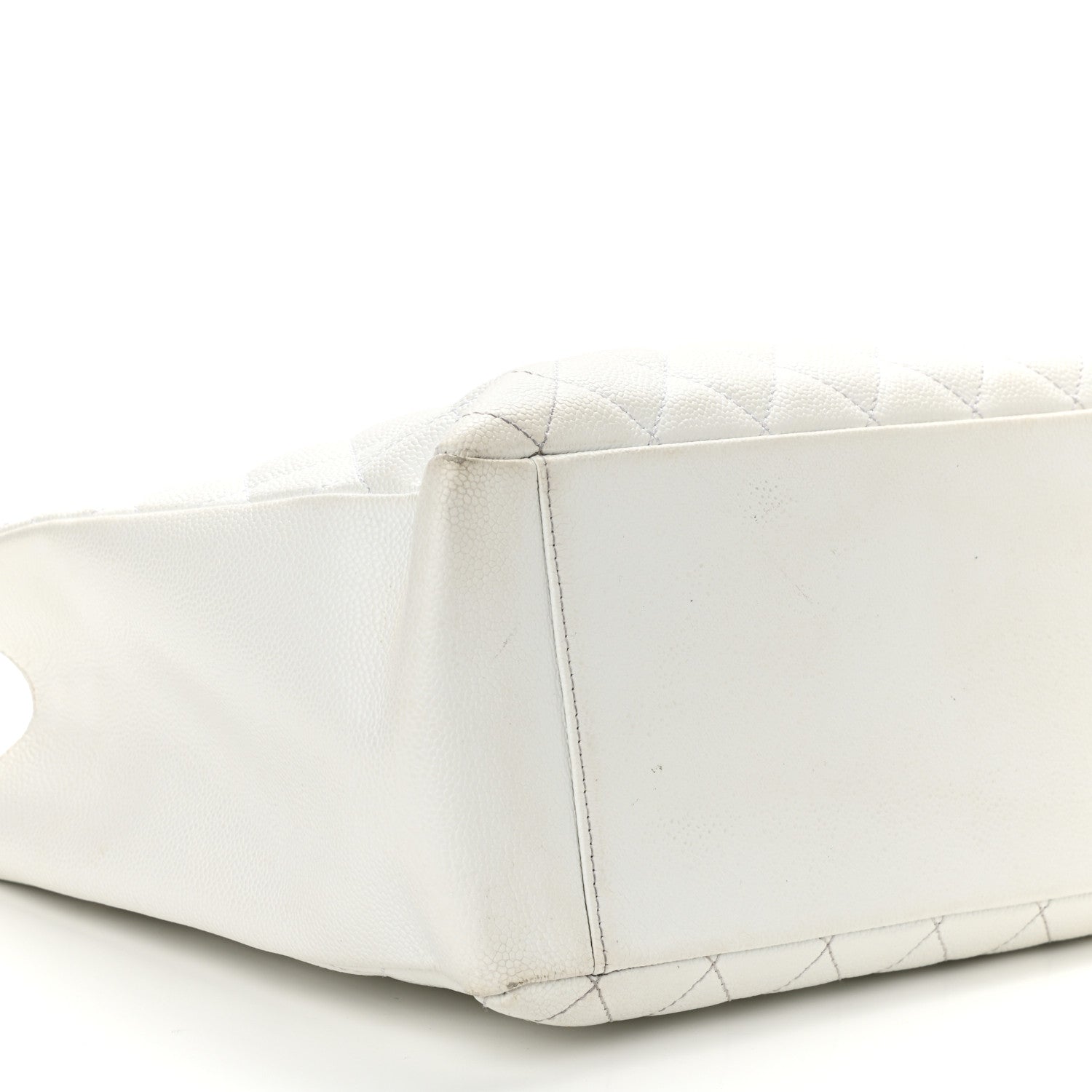Chanel Caviar Quilted Grand Shopping Tote GST White 10 of 21