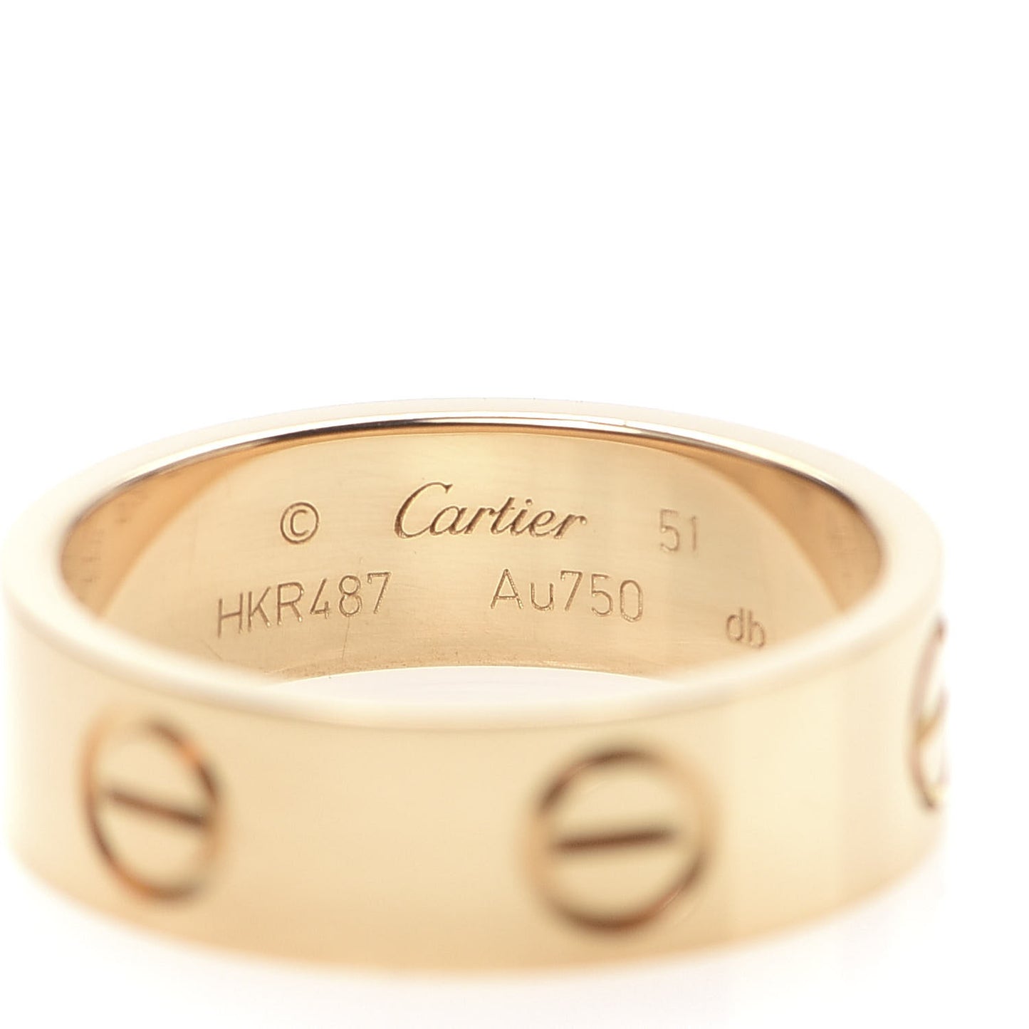 18K Yellow Gold 5.5mm LOVE Ring 51 5.75
