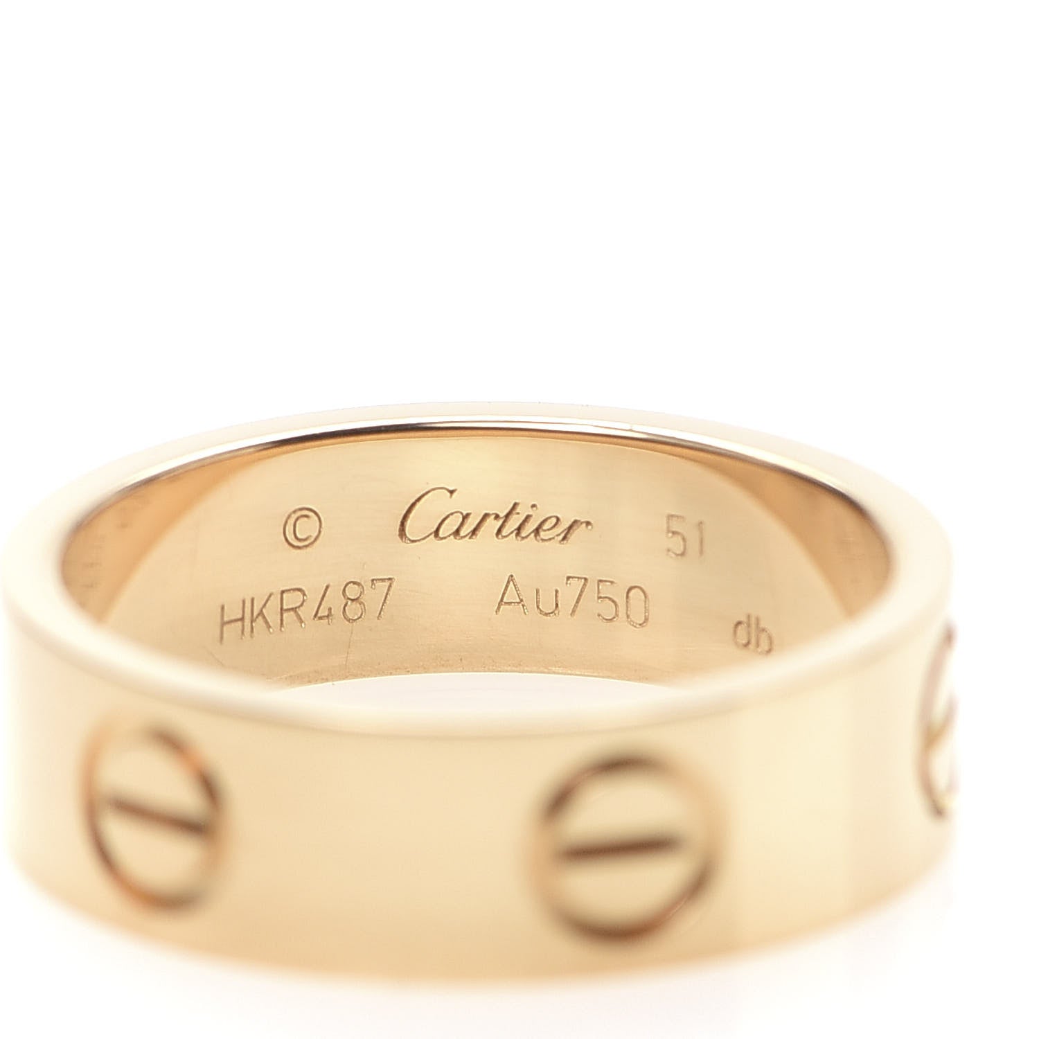 Cartier 18K Yellow Gold 5.5mm LOVE Ring 51 5.75 4 of 4