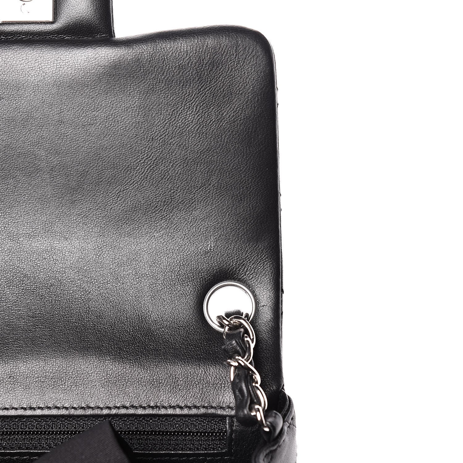Chanel Lambskin Quilted Mini Square Flap Black 13 of 15