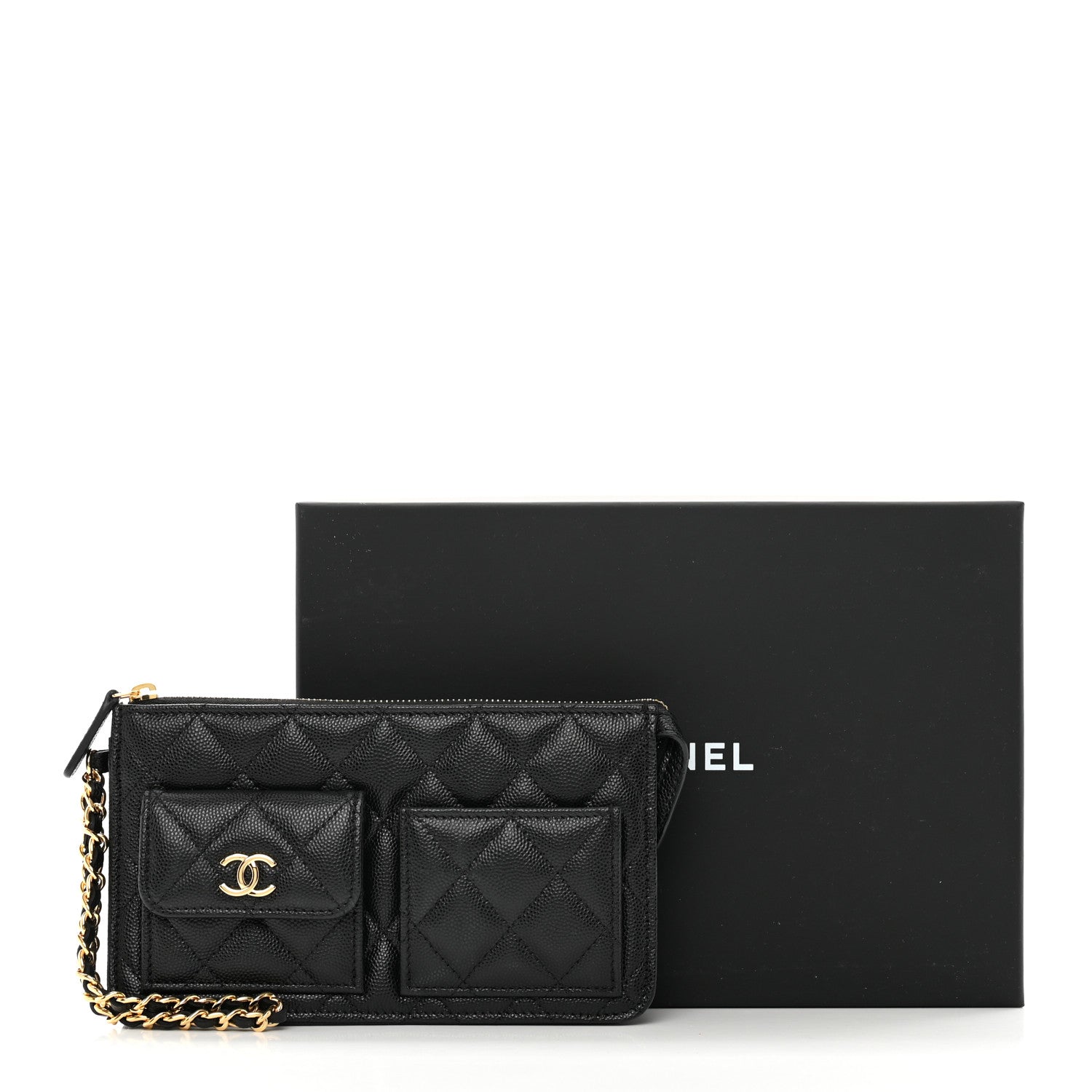 Chanel Caviar Quilted Polly Pocket Pouch Black 10 of 10