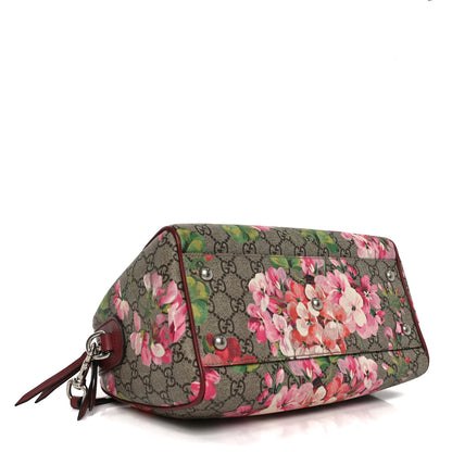 Gucci GG Supreme Monogram Blooms Small Boston Beige Multicolor Dry Rose 4 of 11