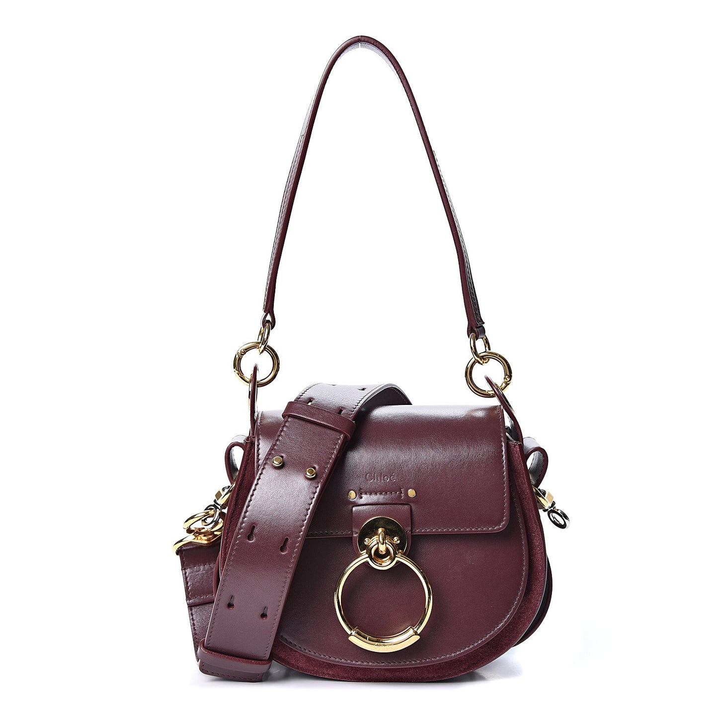 Calfskin Small Tess Bag Burnt Brown