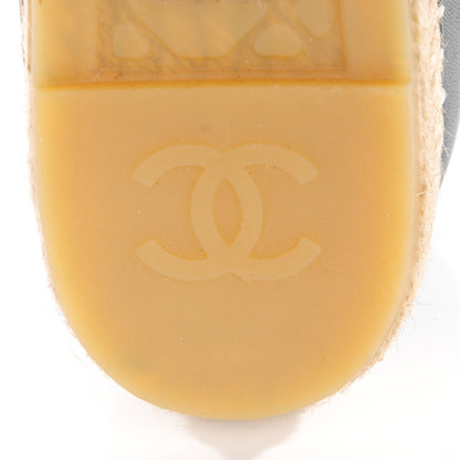 Chanel Lambskin CC Espadrilles 40 Black 9 of 11