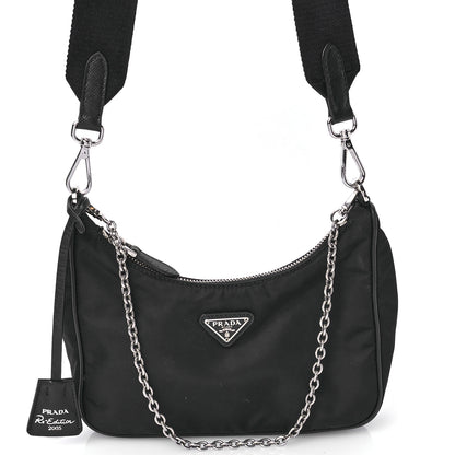 Prada Nylon Re-Edition 2005 Shoulder Bag Black 9 of 11