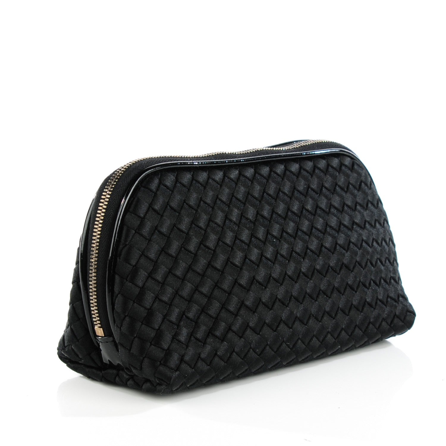 Bottega Veneta Silk Intrecciato Cosmetic Case Nero Black 3 of 8