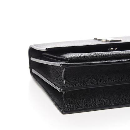 Saint Laurent Grained Calfskin Medium Monogram Sunset Black 7 of 9