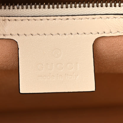 Gucci Azalea Calfskin Matelasse Diagonal GG Marmont Tote Bag Mystic White 6 of 11