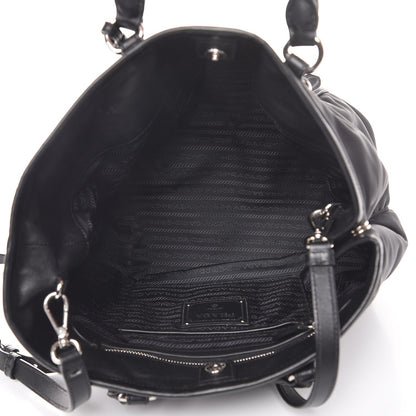 Prada Tessuto Nylon Soft Calf Tote Nero Black 5 of 10