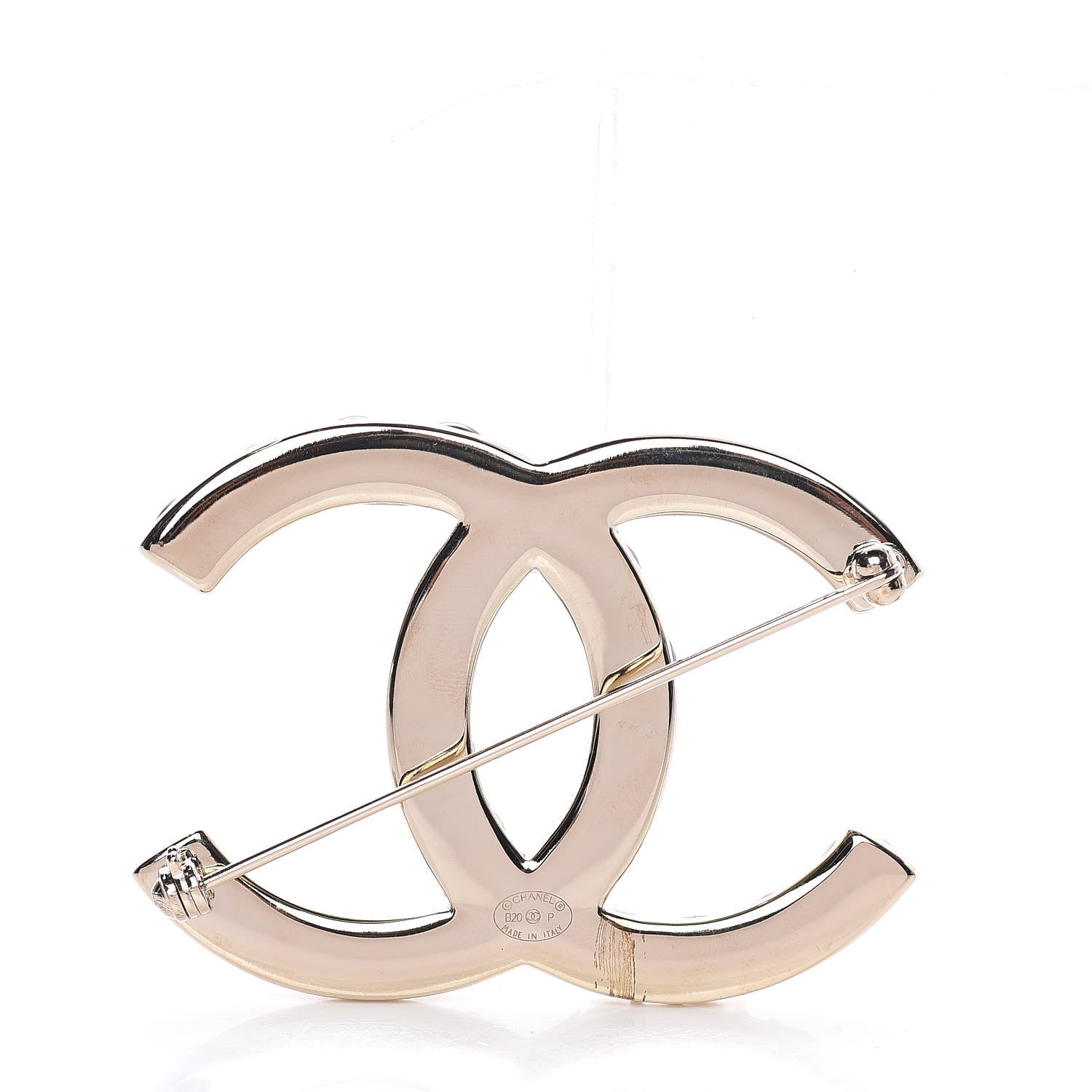 Chanel Pearl Crystal Bright Young Thing CC Brooch Gold 3 of 5