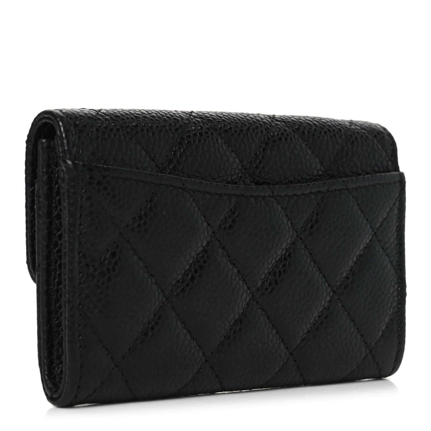 Chanel Caviar Quilted Flap Card Holder Black 3 of 8