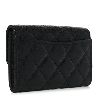Chanel Caviar Quilted Flap Card Holder Black 3 of 8