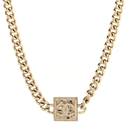 Chanel Metal Crystal CC Choker Gold 1 of 5