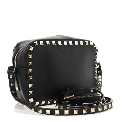 Valentino Garavani Pebbled Calfskin Rockstud Camera Crossbody Bag Black 3 of 10