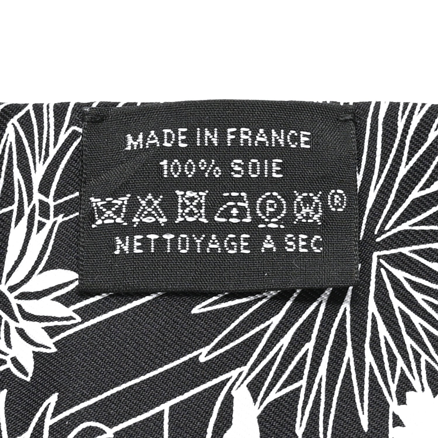Hermes Silk Animapolis Twilly Black White 4 of 5