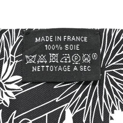 Hermes Silk Animapolis Twilly Black White 4 of 5