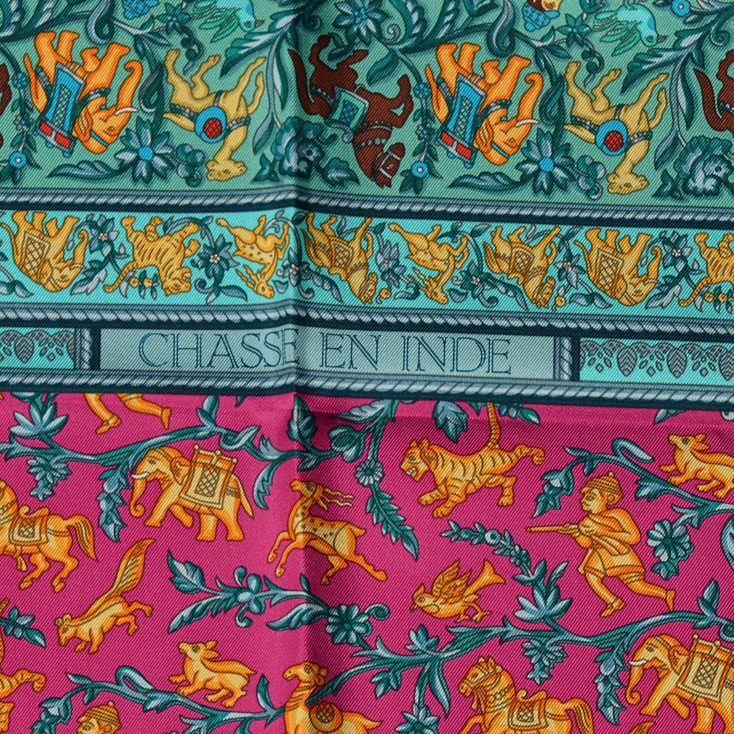 Silk Chasse En Inde Scarf 90