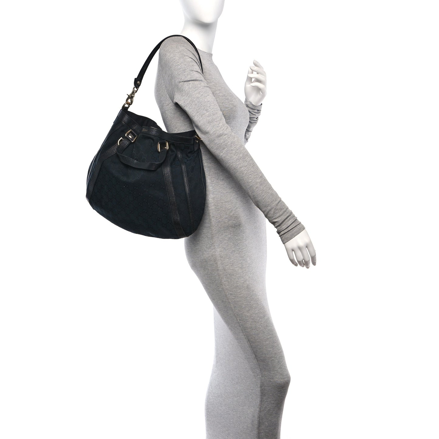 Monogram Medium Abbey Convertible Tote Black