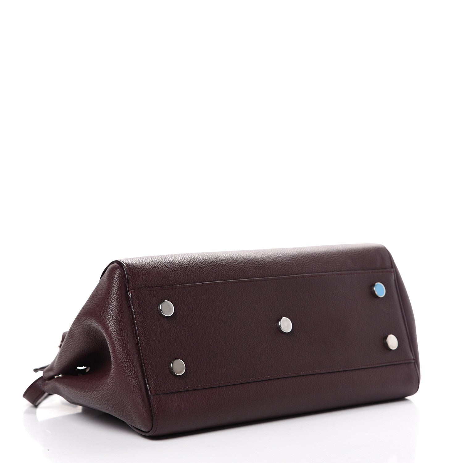 Saint Laurent Grained Calfskin Small Cabas Rive Gauche Amaranto 3 of 18
