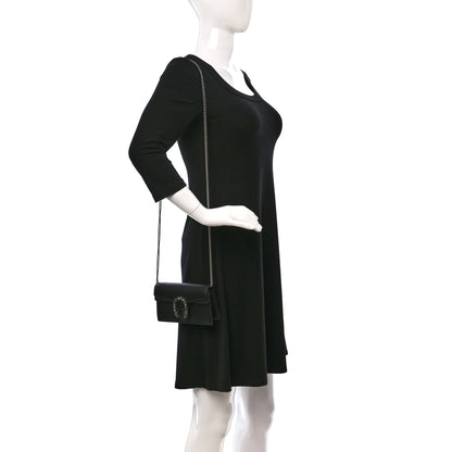 Gucci Calfskin Super Mini Dionysus Shoulder Bag Black 2 of 10