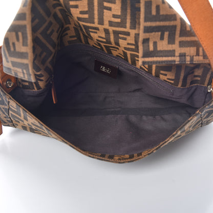 Fendi Zucca Vitello Elite Messenger Baguette Tobacco Ocra 5 of 11